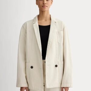 Everlane Cream Blazer with Button Accents